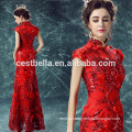 Últimos Vestidos de Noiva de Sereia Vermelho Novo vestido de noite vermelho de estilo barato para senhoras vestido de vestir de festa